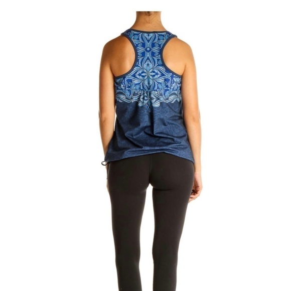 Athleta Blue Patterned Racerback Tank Top - Picture 3 of 13
